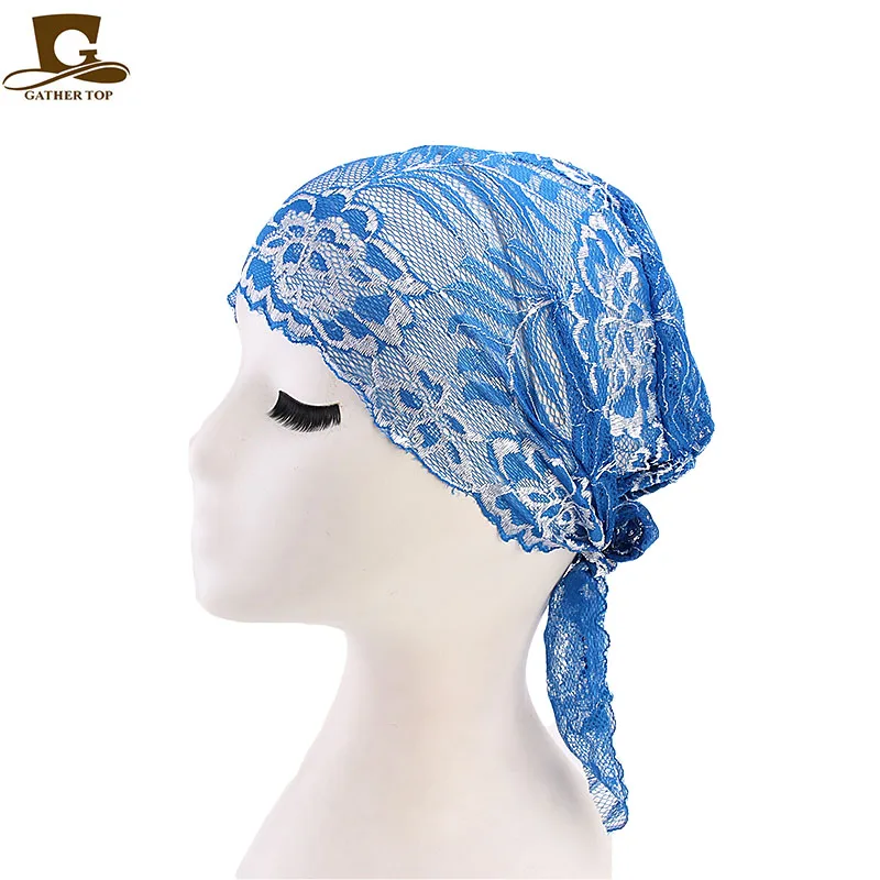 

Muslim lace Head Wraps Turban linner headwrap Headband Long Tail Liner for Cancer Hair Loss hijab Hair Accessories