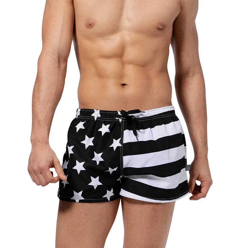 

Swimming Trunks Man USA Flag Swimwear Men Sexy Board Shorts Mens Swimsuit Beach Boxer Pants Sunga Swim Shorts Beachwear