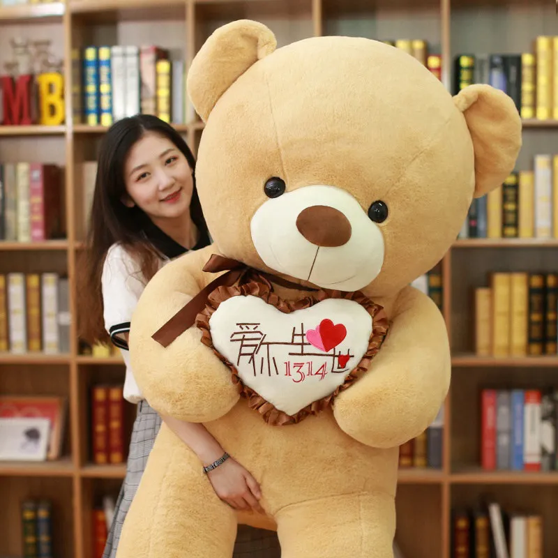 1 шт., большой плюшевый мишка I Love You, мягкая игрушка с сердечком, подарок на день Святого Валентина, День рождения, Рождество для девочек - Цвет: 37
