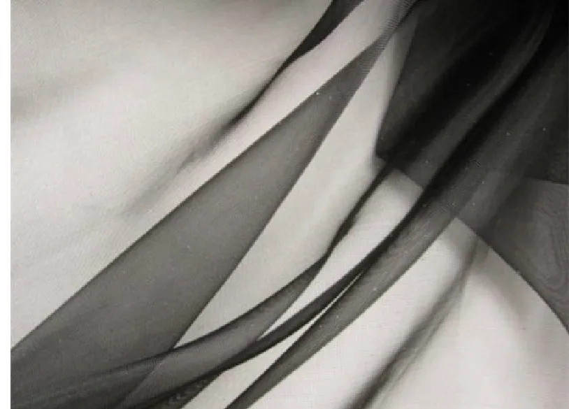 3 м/лот 150 см 59 дюймов ширина черное мягкое Прозрачное платье из органзы бальное