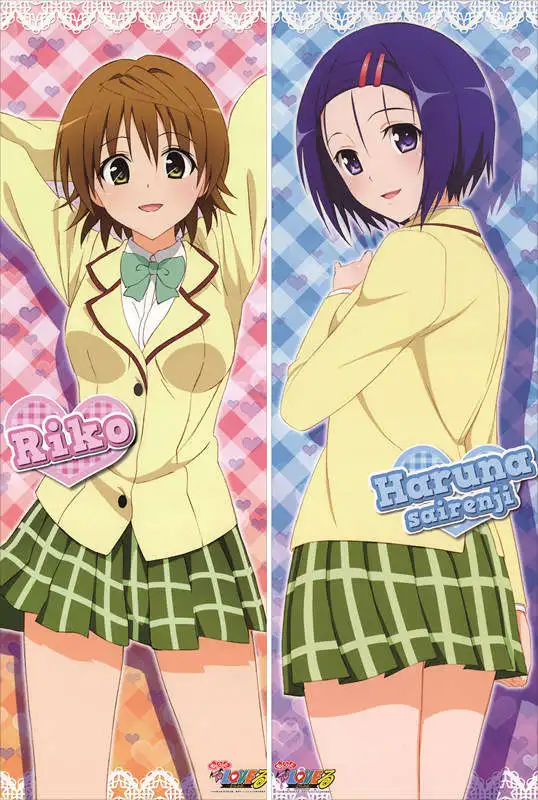 

golden darkness to love ru Dakimakura sexy girl run elsie jewelria & sairenji haruna pillow cover To Love-Ru body Pillowcase