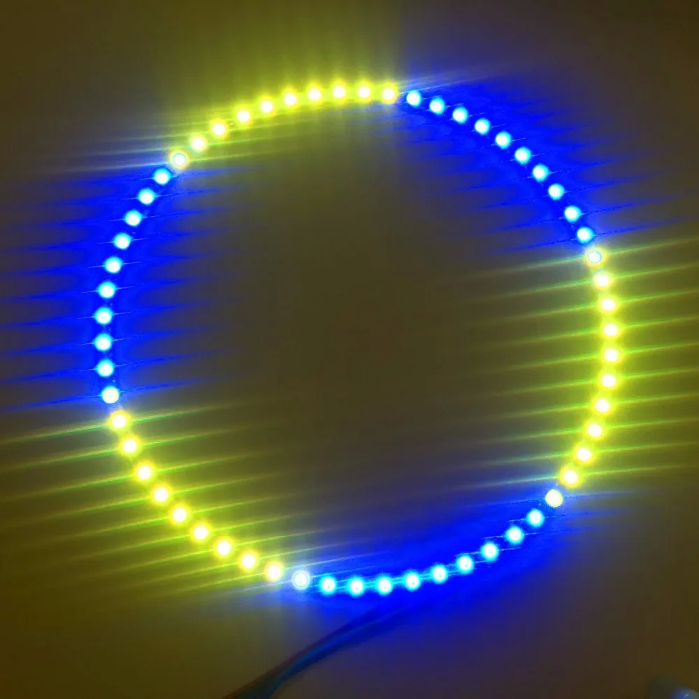 

60leds WS2812B RGB addressable ring;DC5V input;RGB full color;round LED pixel