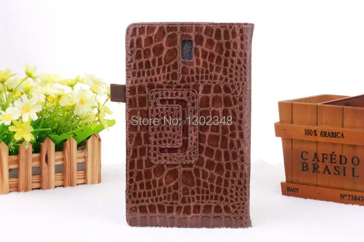 Тонкий чехол из искусственной кожи с подставкой под крокодила для Samsung Galaxy Tab S 8 4