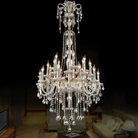 european style crystal lamp modern living room simple candle light large complex villa project staircase chandelier 12 or 18 arm