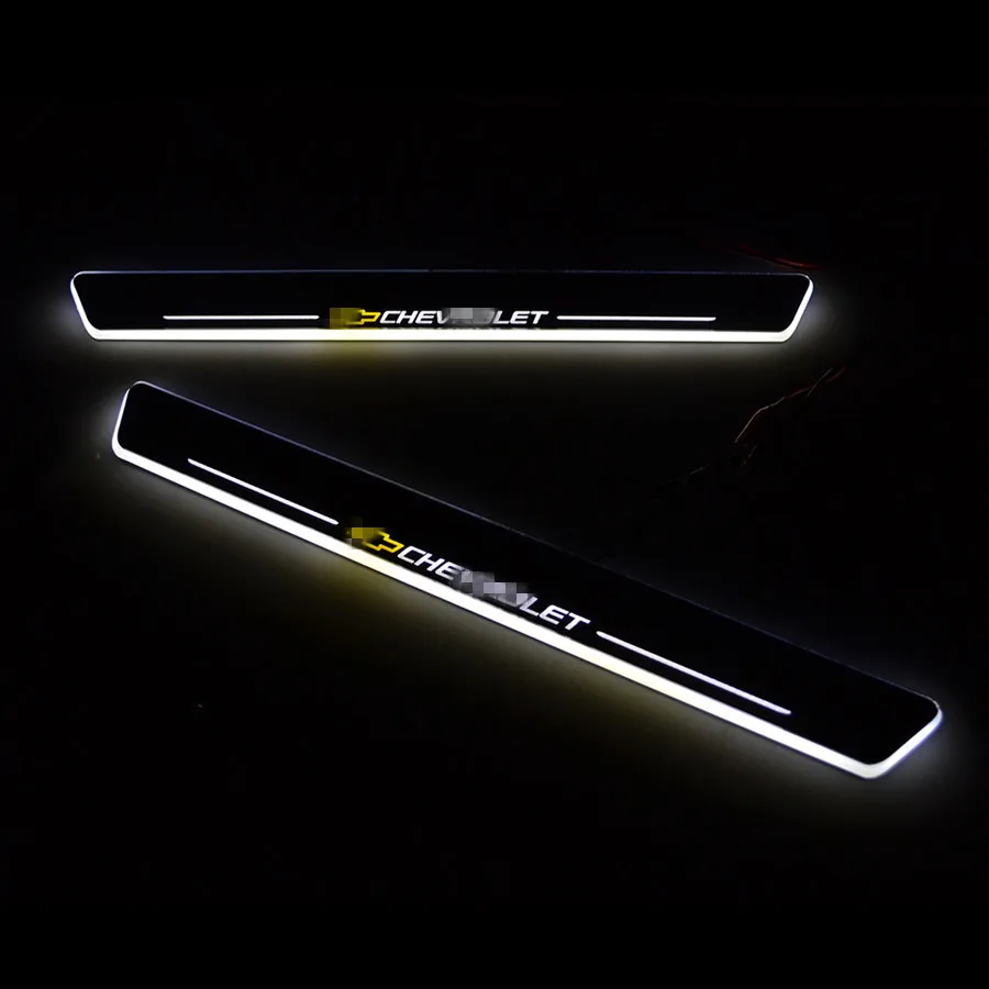 2 крутых пользовательских светодиодный порог двери потертости пластины