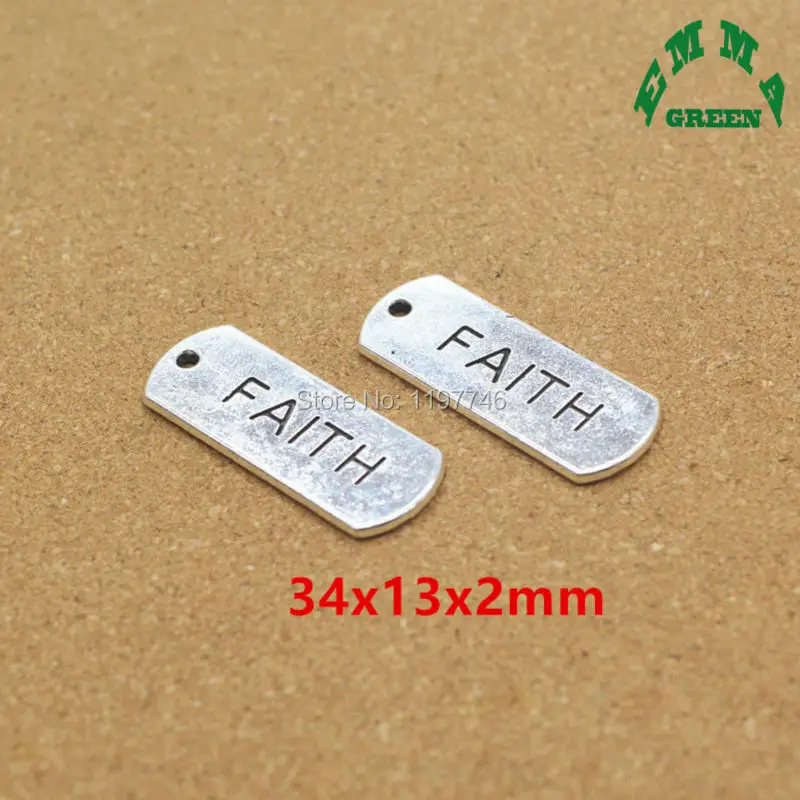 Faith Tag 10 шт. 34x13x2 мм Diy модные аксессуары для рукоделия металлическая фурнитура