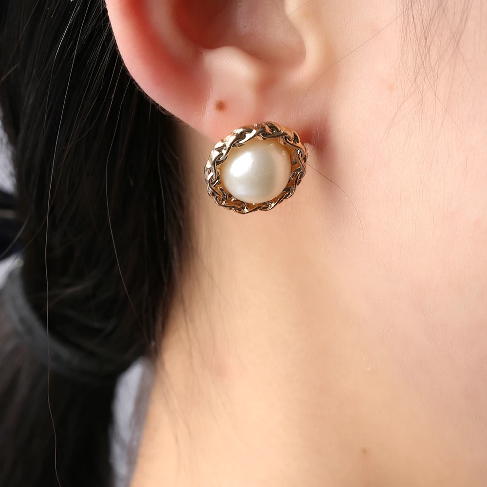 6 пар/партия Модный с кристаллами со стразами серьги цветком и жемчугом для