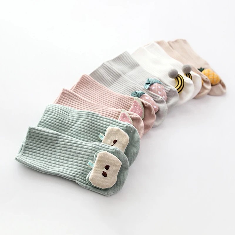 Cute Infant Baby Socks Non-slip Winter 3D Fruit Pattern Indoor Floor Warm For Cotton Newborn Gift |