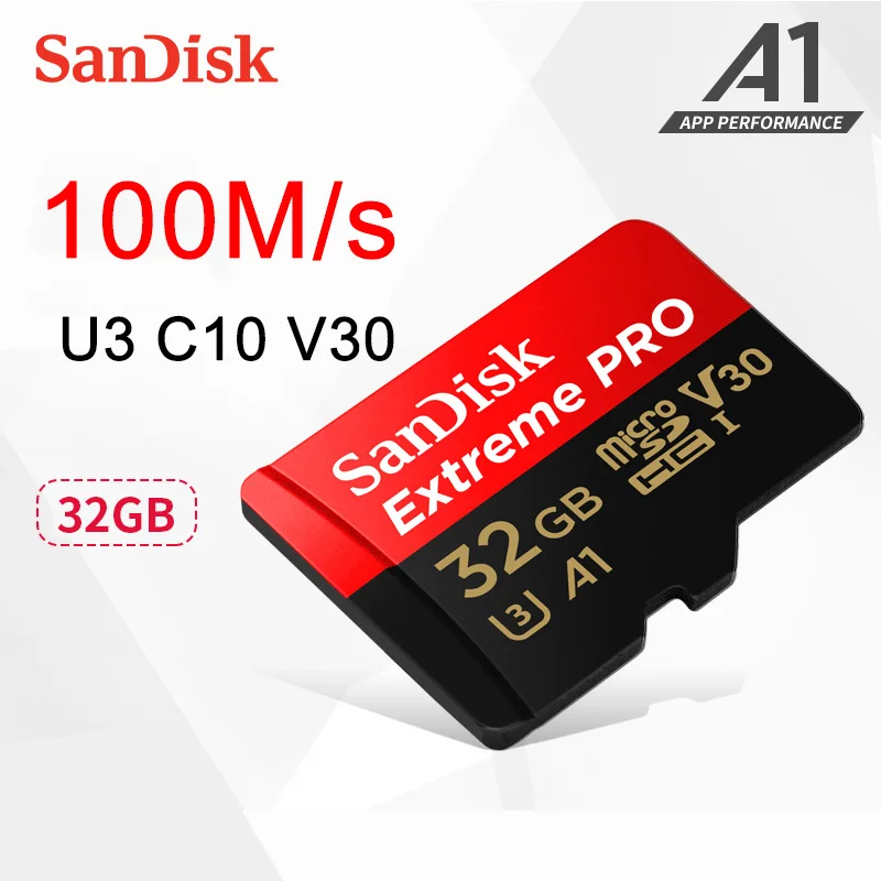 SanDisk Экстрим PRO Micro SD карта скорость чтения 170 МБ/с./с 128 Гб 64 U3 V30 A2 32 A1 памяти SDXC флэш