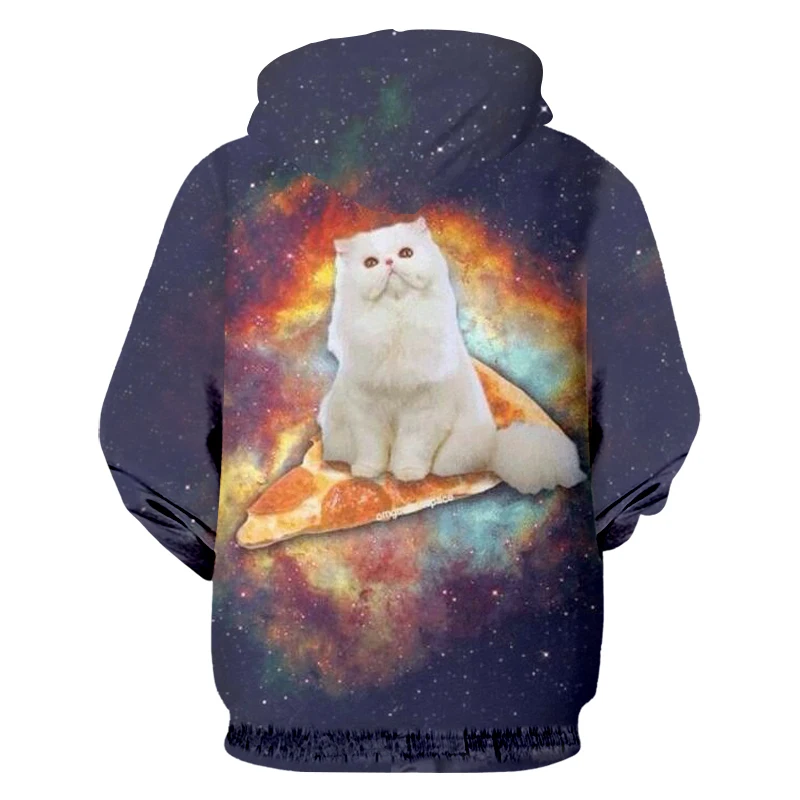 Худи мужское оверсайз с принтом Галактики 3D на молнии | Мужская одежда