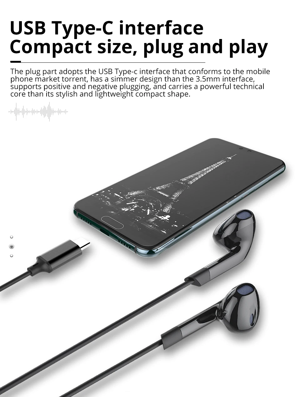 Langsdom новые наушники типа C для телефона Xiaomi с цифровым чипом, Бас-гарнитура для huawei Sumsang, USB C, наушники для телефона с микрофоном