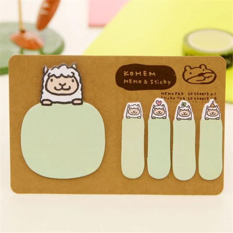 

1pcs Kawaii Stationery Memo Pad Bookmarks Creative Cute Sticky Notes School Office Supplies Planner Paper Stickers Decoration