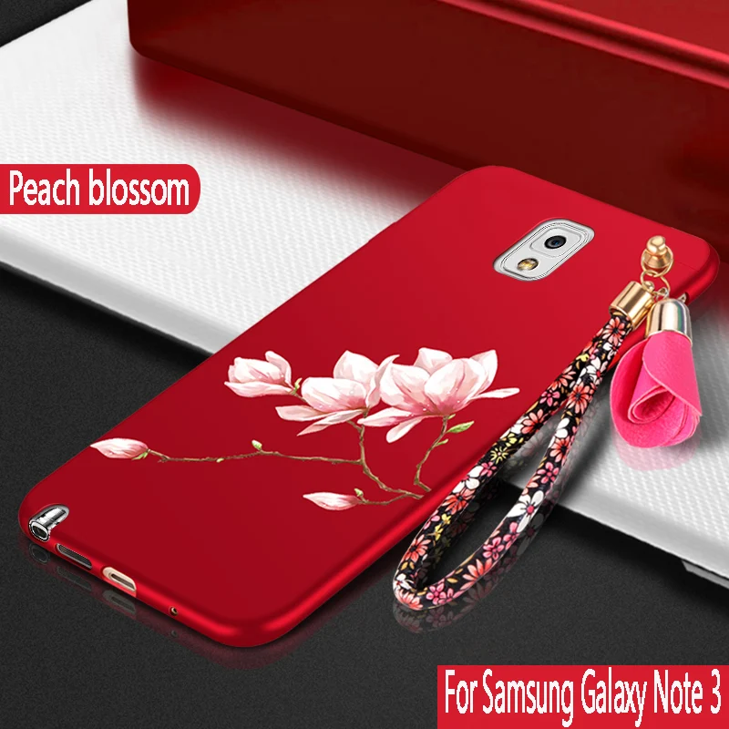 Чехол для Samsung Galaxy note 3 силиконовый роскошный чехол с рисунком пиона N9005 мягкий из