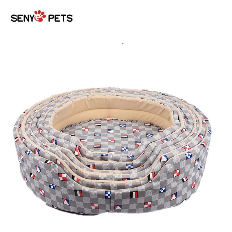 SENYEPETS PU круглая кровать для собаки ПЭТ кошек и собак дышащий супер удобный дом |