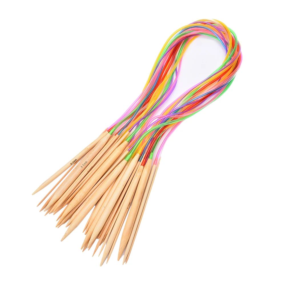 Крючки для вязания 18 шт./компл. многоцветные пластиковые гладкие натуральные