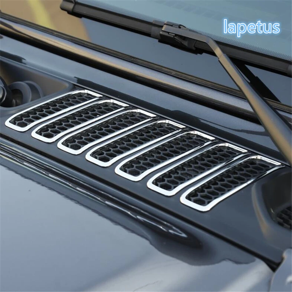 

Lapetus Front Engine Hood Air Conditioning AC Vent Inlet Decoration Frame Cover Trim ABS Fit For Jeep Wrangler JL 2018 - 2022