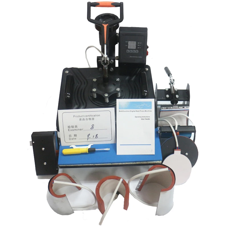 

Newest Condition 8 in 1 Combo Heat Press Machine Sublimation Heat Press Heat Transfer Machine T-shirt Mug Hat Cap Plate
