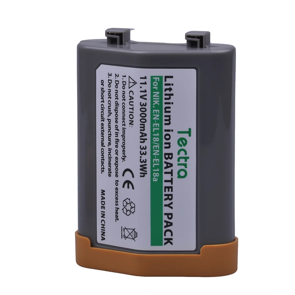 Tectra 3Pcs 3000mAh EN EL18 EL18a Аккумулятор для Nikon D5 D4 D4S Camera MH 26 ENEL18 ENEL18a Battery|Цифровые