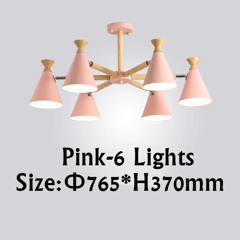 Pink-6 lights Аппаратные средства, современная светодиодная Люстра для гостиной, спальни, квадратная внутренняя Потолочная люстра, лампа, светильники - Цвет абажура: Pink-6 lights