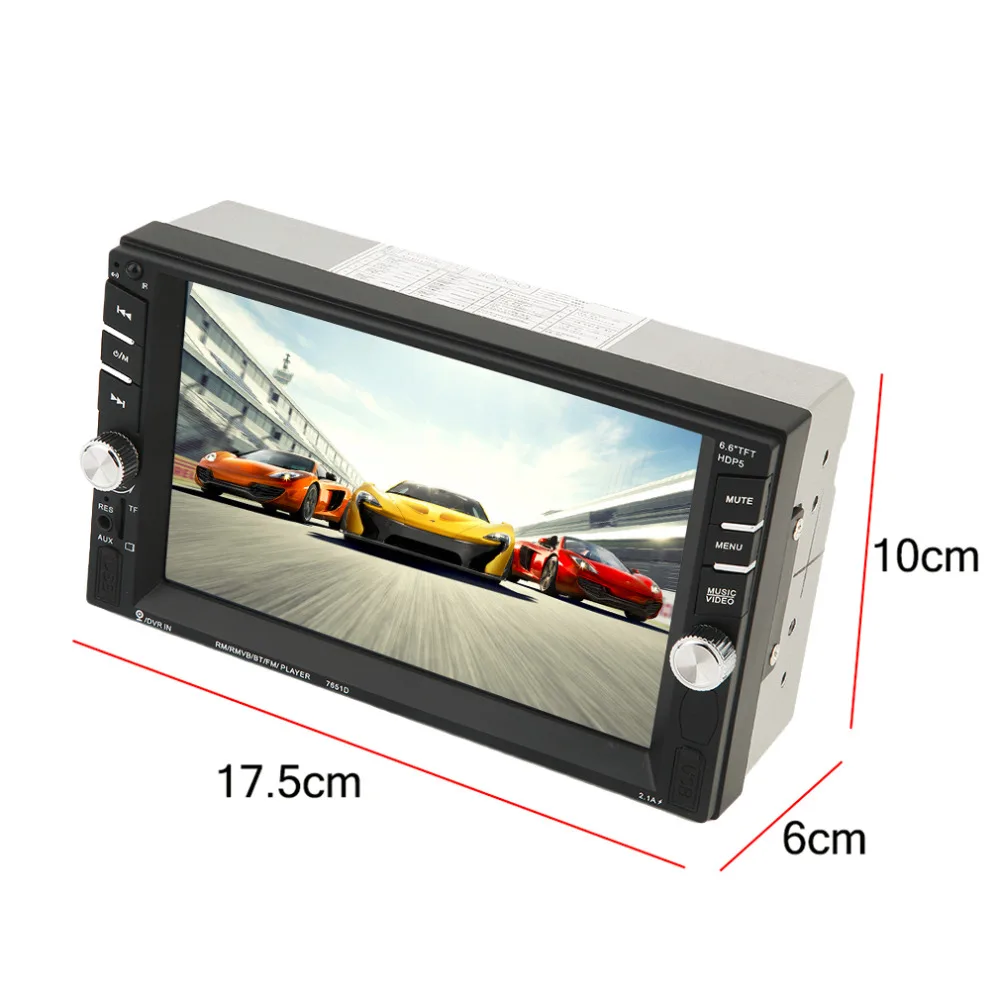 2017 New 7 Inch Touch Screen Car Vehicle Bluetooth FM/MP5 USB Port/TF Card Slot Aux Input DVD Player Auto Rear View Camera | Автомобили и