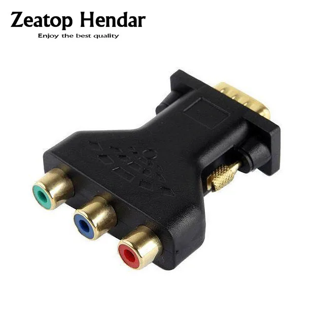 1 шт. 15 Pin VGA папа к 3 RCA гнездо Componet RGB разъем адаптера конвертер | Обустройство дома