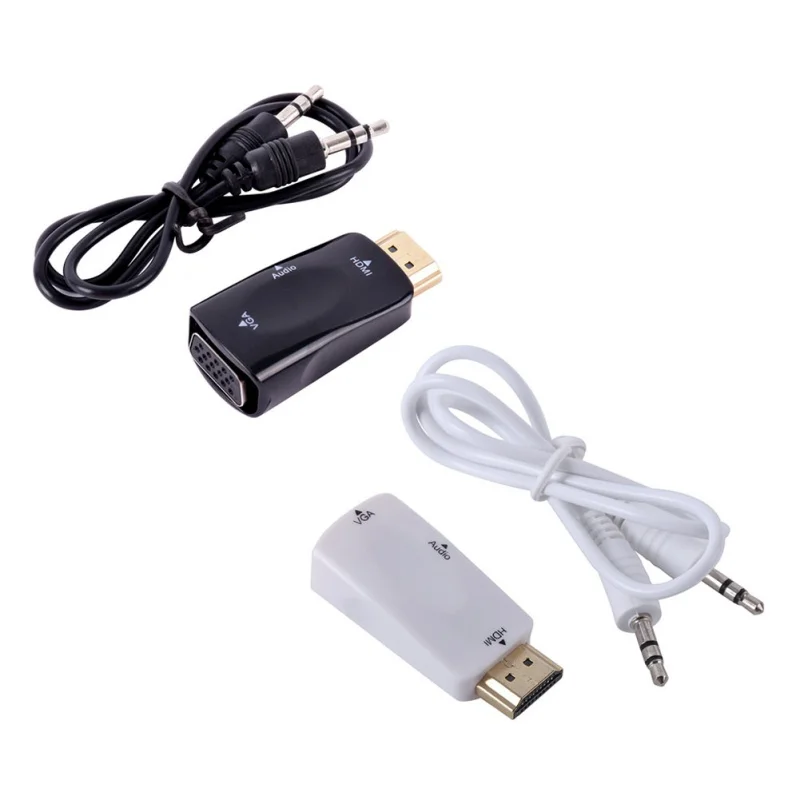 DVD PC 1080P HDMI Male to VGA Female Video Converter Adapter Audio Cable | Электроника