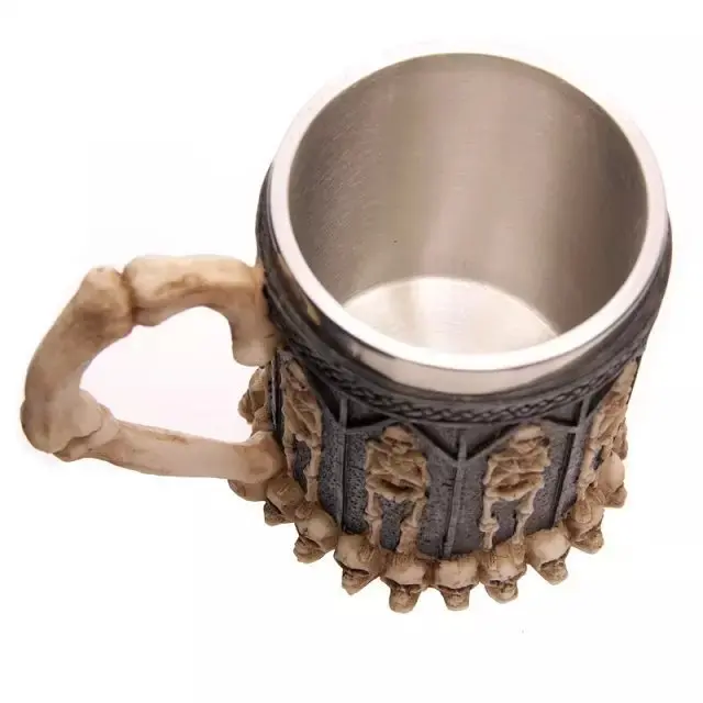 3D Skull Mug Stainless Steel Coffee Office Drinking Tea Water Cups Novelty Birthday Gifts For Boys | Дом и сад