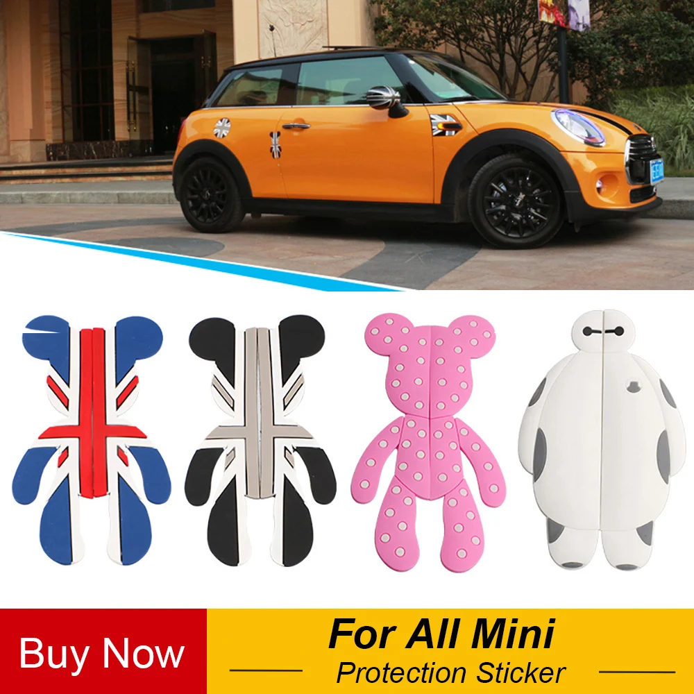 1 комплект 3D наклейка на дверь для защиты от столкновений бампер Mini Cooper One JCW S