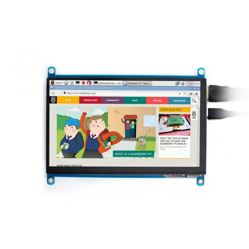 Raspberry pi 7 дюймовый HDMI LCD 1024x600 IPS емкостный сенсорный экран для RPI поддерживает