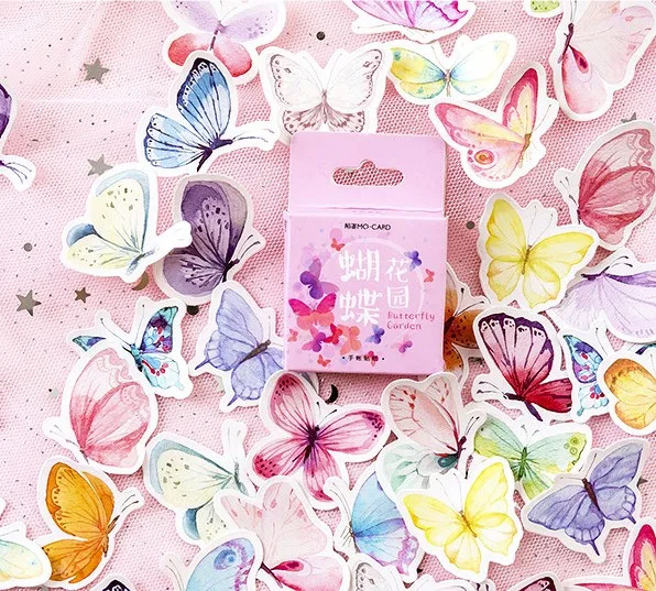 45 шт./упак. Kawaii канцелярские наклейки Единорог бабочка дневник планировщик