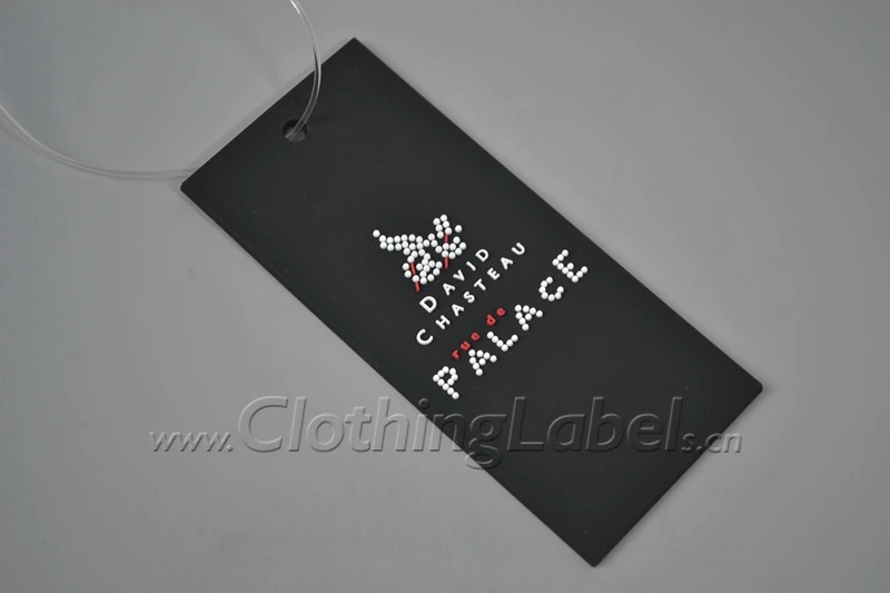 

custom PVC labels/custom 3D PVC hang tags with rings black, red and white color custom PVC patches accept small order