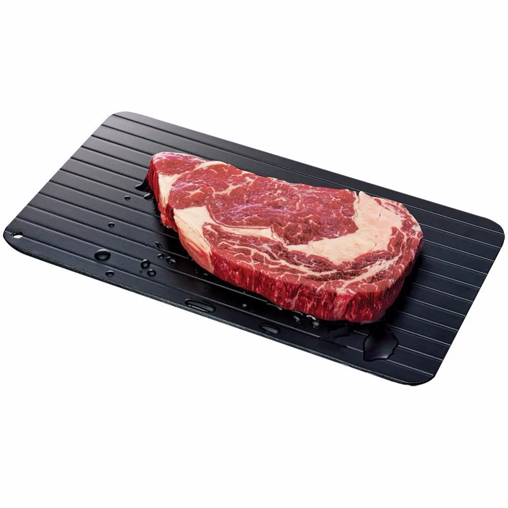 Defrost Tray Safest Way Thaw Frozen Food Meat Fish In Minutes Home Defrosting Safe Cleaning with Dishwasher |