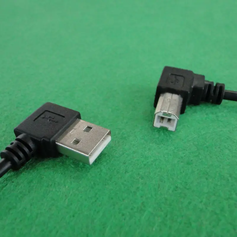 USB 2 0 штекер и правый угловой на B Угловой 90 градусов двойной разъем для принтера