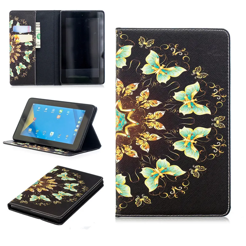Новый мультфильм тонкая Tablet Case для Amazon Kindle Fire 7 2017 искусственная кожа Стенд чехол