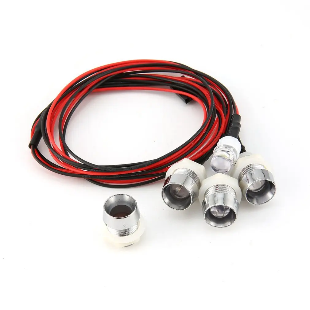 4 светодиодный фонарь 8 мм комплект фар задний белый желтый для радиоуправляемой