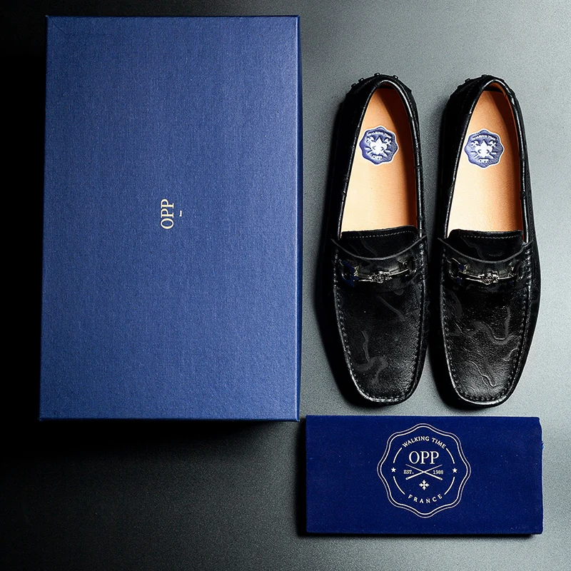 

OPP Men's Shoes Cow Leather Flats Comfortable Shoes Genuine Men's Leather Loafers Shoes moccasins Summer Mens Casual Footwear