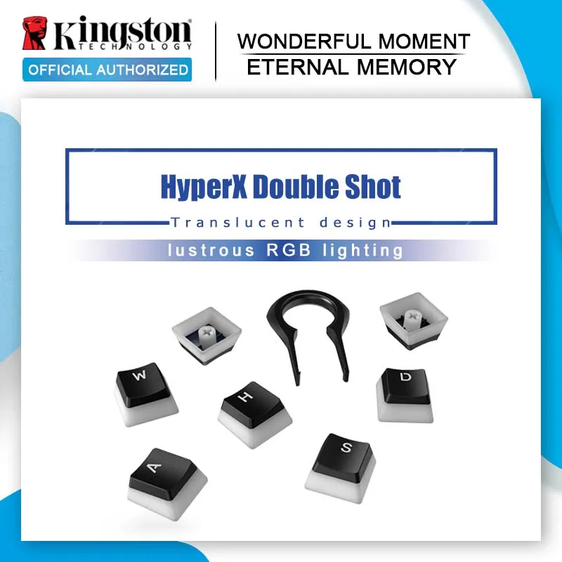 Колпачок для клавиатуры Kingston HyperX Double Shot, полупрозрачный колпачок для механической клавиатуры pbt Full 104