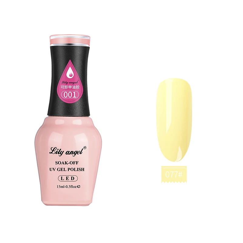 77 Lily Angel УФ-гель для ногтей 15 мл Nude Soak Off отполированный Гель-лак Декоративный Лак для ногтей 140 Цветов 73-108 - Цвет: 77