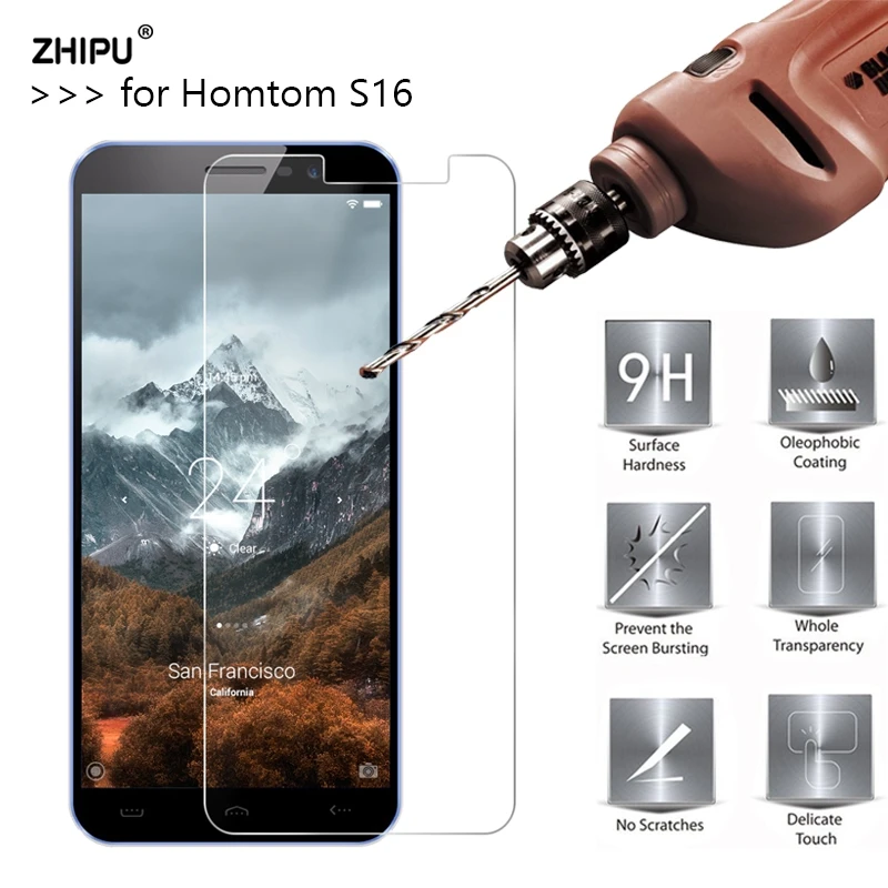 Премиум закаленное Стекло для HOMTOM S16 5 дюйма Экран протектор фильм|Защитные