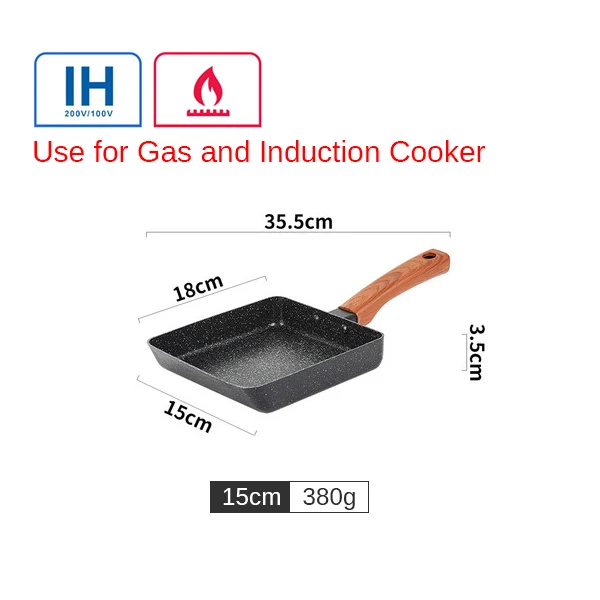 Justcook тамагояки сковородка для омлета блинная японский стиль антипригарная кухня общего назначения для газовой и индукционной плиты - Цвет: C