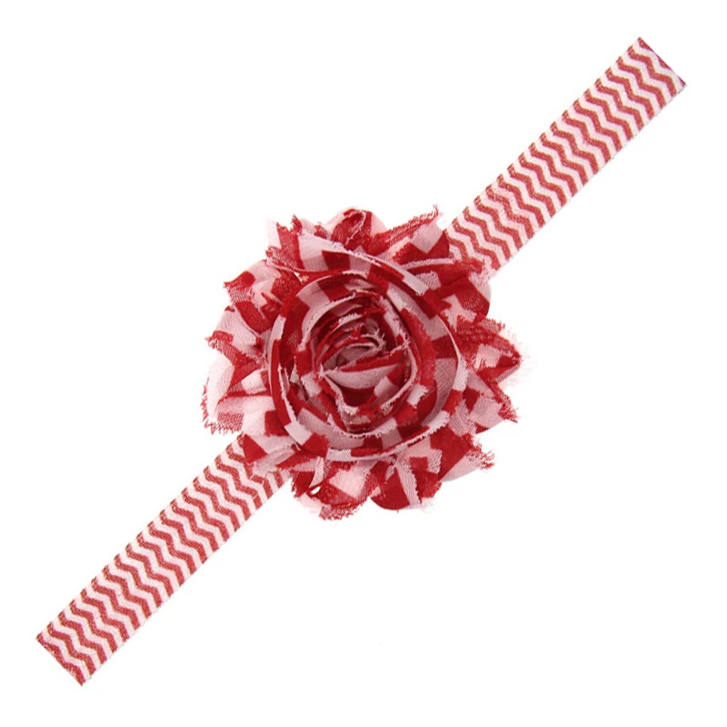 Naturalwell Newborn Shabby Flower Hair Band Chiffon Headband Ribbon Elastic Baby Girl Accessories Christmas Gift 1pc HB462 | Детская