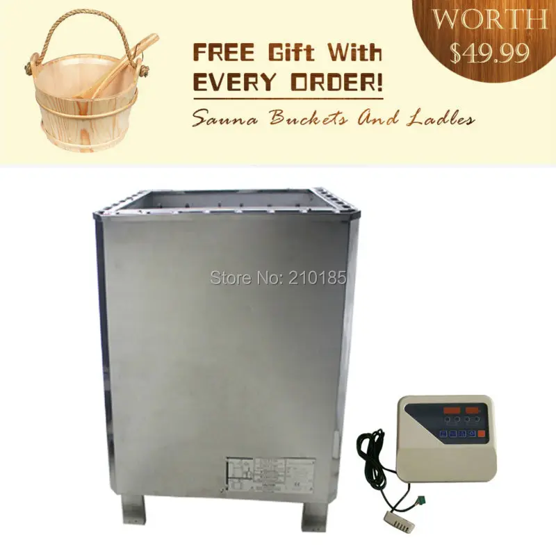 

Free shipping 12KW220-240V Sauna stove Polish Mirror superior Stainless steel Big Powerful Dry sauna heater with CON4 Controller