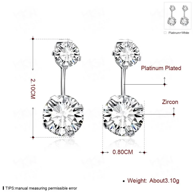 Распродажа европейские серьги гвоздики с кристаллами от Swarovski новые модные