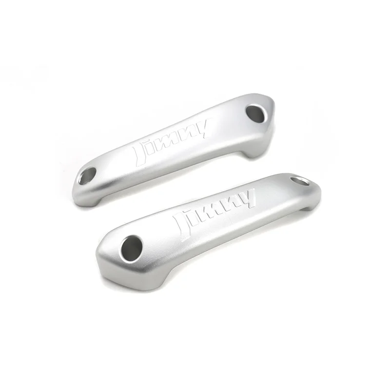 1 pair Silver SHINEKA алюминиевый сплав внутренняя дверная ручка накладка наклейка подходит для Suzuki Jimny автомобильные аксессуары - Название цвета: 1 pair Silver