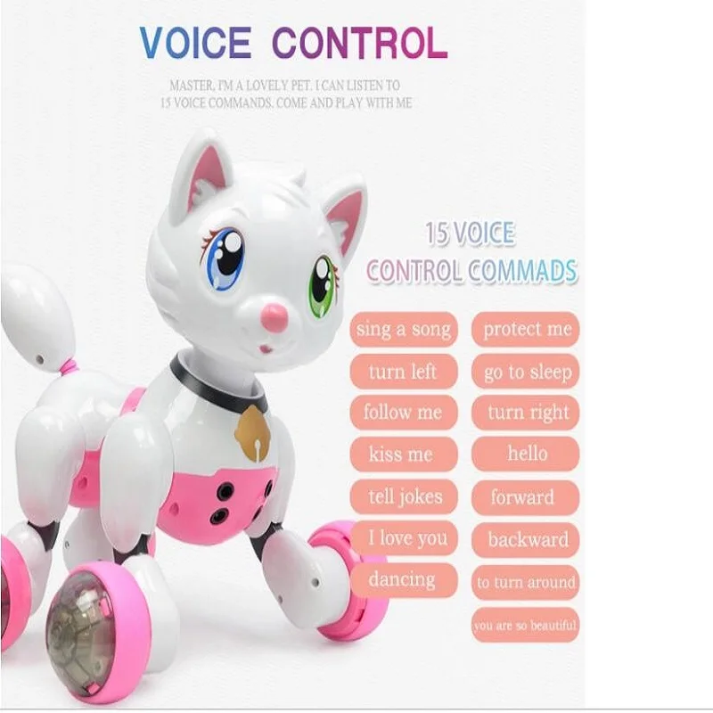 

Intelligent Touch Induction Wireless Robot Dog Toy for Kids Boys and Girls Voice Walking Smart Dog and cat