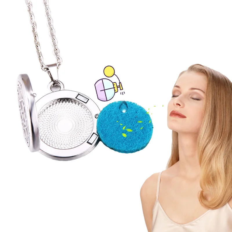 316L Dragon Aroma Diffuse Locket Pendant Stainless Steel Necklace Perfume Aromatherapy Essential Oil Box Charm jewelry | Украшения и