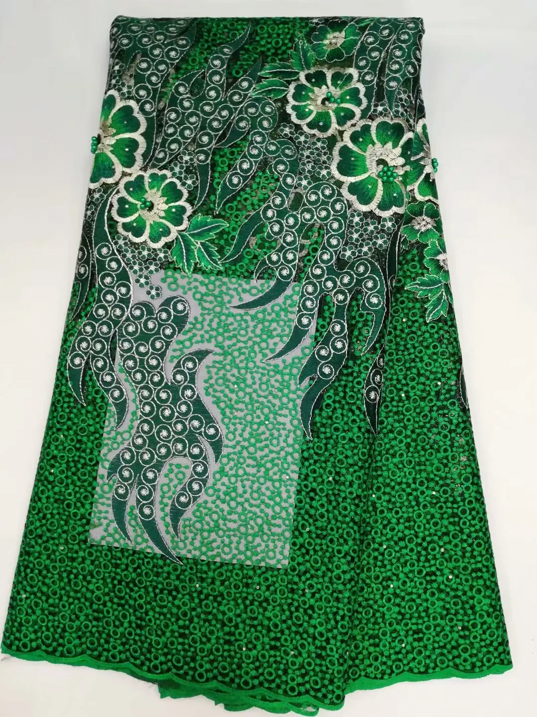 2018 Cheap price African tulle lace flowers pattern rope african french net fabric with stones and beads | Дом и сад