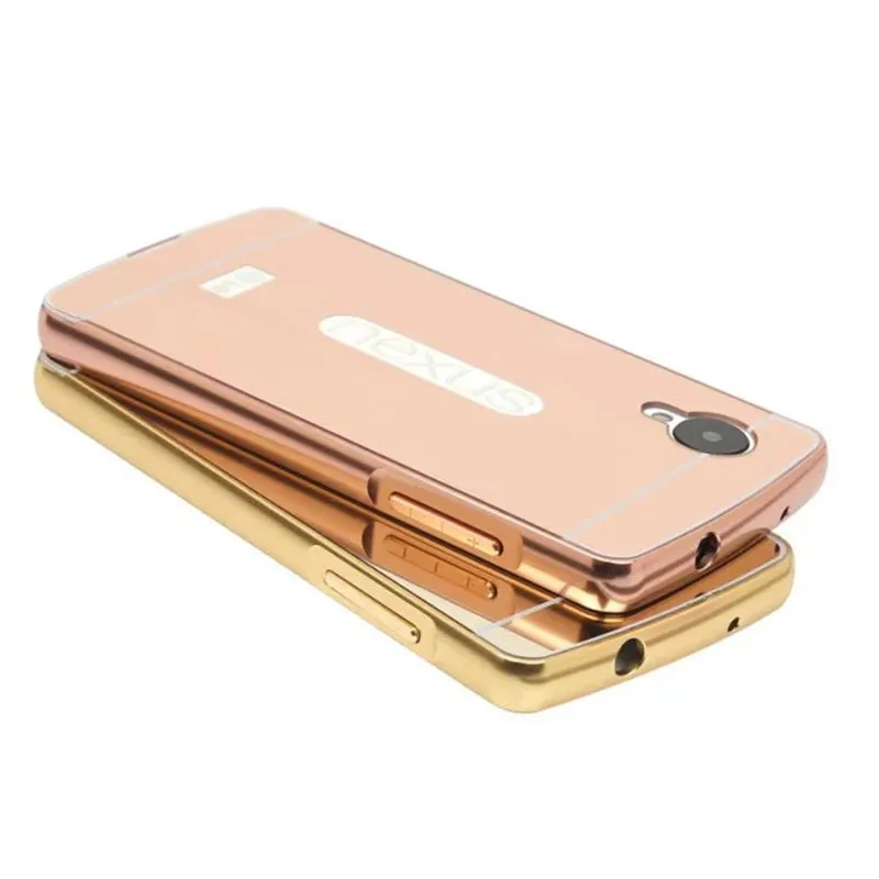 

For LG Nexus 5 Case Plating Metal Frame with Mirror Effect Back Cover Hard Case for LG Google Nexus 5 / LG D820 D821 4.95"