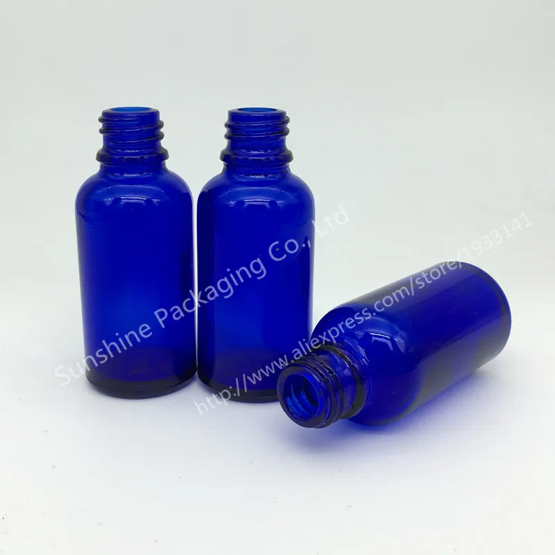 

Hot sale 500PCS High Quality 30ml Glass Bottle, Reagents Bottles With Orifice Reducer & Screw Cap Bottles Blue Glass Bottle