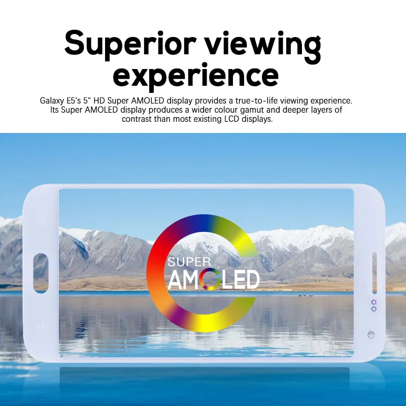 AMOLED Дисплей для SAMSUNG Galaxy E5 E500 E500M E500F E500H LCD в сборе с тачскрином Оригинал 5.0&quot
